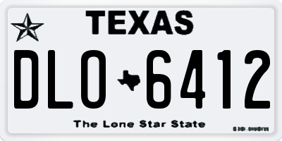 TX license plate DLO6412