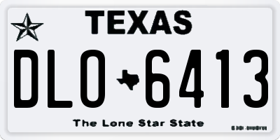 TX license plate DLO6413