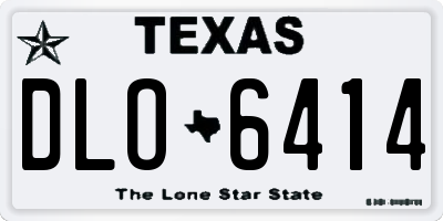 TX license plate DLO6414