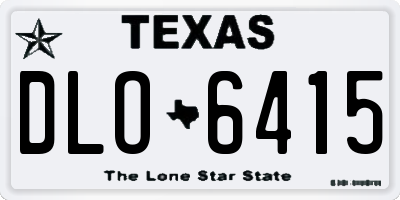 TX license plate DLO6415
