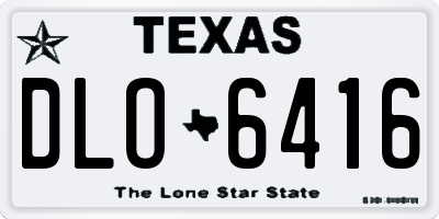 TX license plate DLO6416