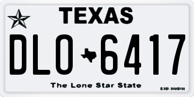 TX license plate DLO6417