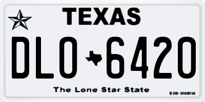 TX license plate DLO6420