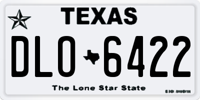 TX license plate DLO6422