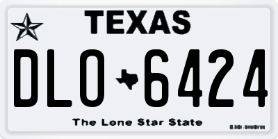 TX license plate DLO6424
