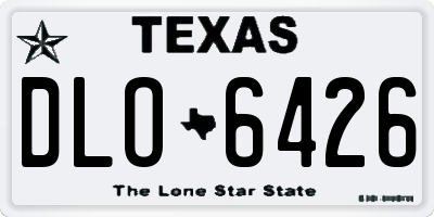 TX license plate DLO6426