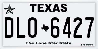 TX license plate DLO6427