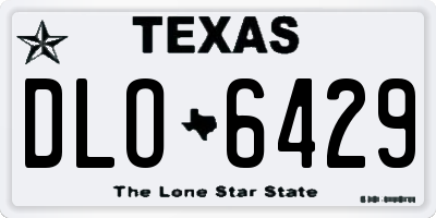 TX license plate DLO6429