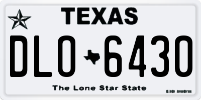 TX license plate DLO6430