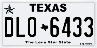 TX license plate DLO6433