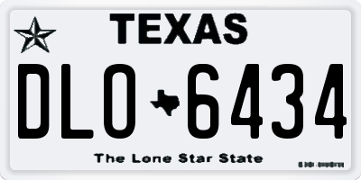 TX license plate DLO6434