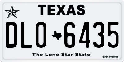 TX license plate DLO6435