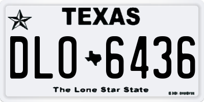 TX license plate DLO6436