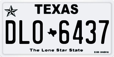 TX license plate DLO6437