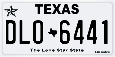 TX license plate DLO6441