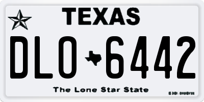 TX license plate DLO6442