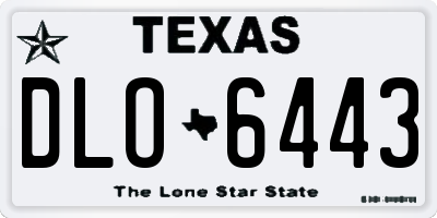 TX license plate DLO6443