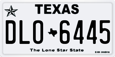 TX license plate DLO6445