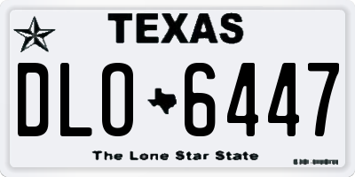 TX license plate DLO6447