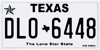 TX license plate DLO6448