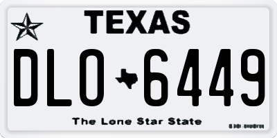 TX license plate DLO6449