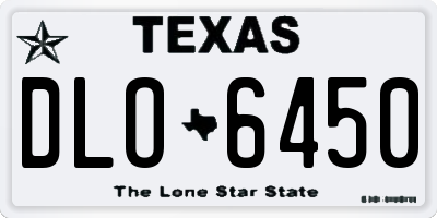 TX license plate DLO6450