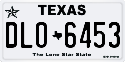 TX license plate DLO6453