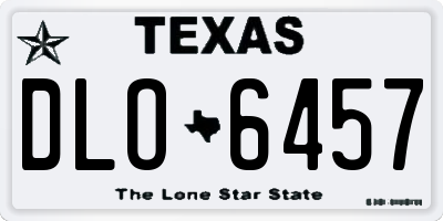 TX license plate DLO6457