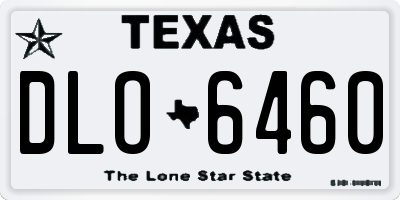 TX license plate DLO6460