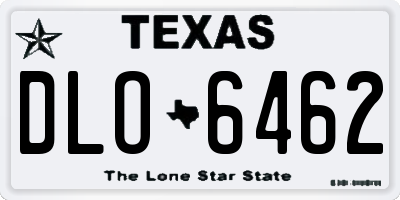 TX license plate DLO6462