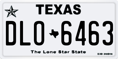 TX license plate DLO6463