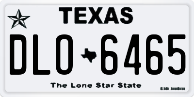 TX license plate DLO6465
