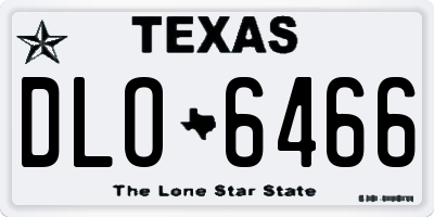 TX license plate DLO6466