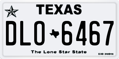 TX license plate DLO6467