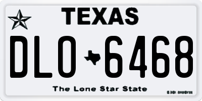 TX license plate DLO6468