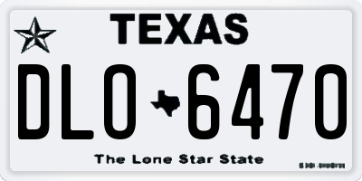 TX license plate DLO6470