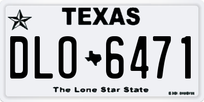 TX license plate DLO6471