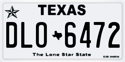 TX license plate DLO6472