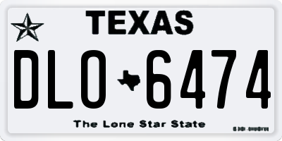 TX license plate DLO6474