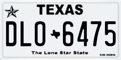 TX license plate DLO6475