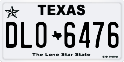TX license plate DLO6476