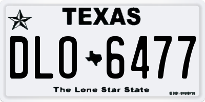 TX license plate DLO6477