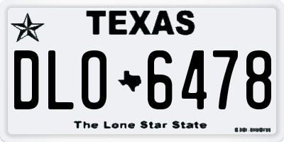 TX license plate DLO6478