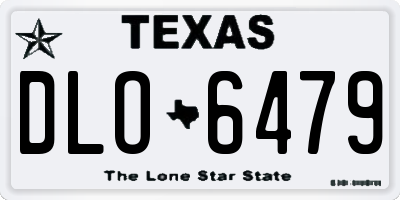 TX license plate DLO6479