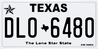 TX license plate DLO6480