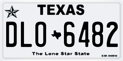 TX license plate DLO6482
