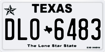 TX license plate DLO6483
