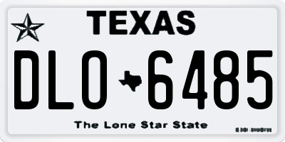 TX license plate DLO6485