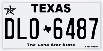 TX license plate DLO6487