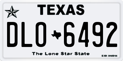 TX license plate DLO6492